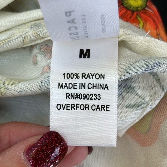 Pacsun Cruise Resort Camp Button Up Shirt Standard Fit Lightweight M Floral - Picture 13 of 16